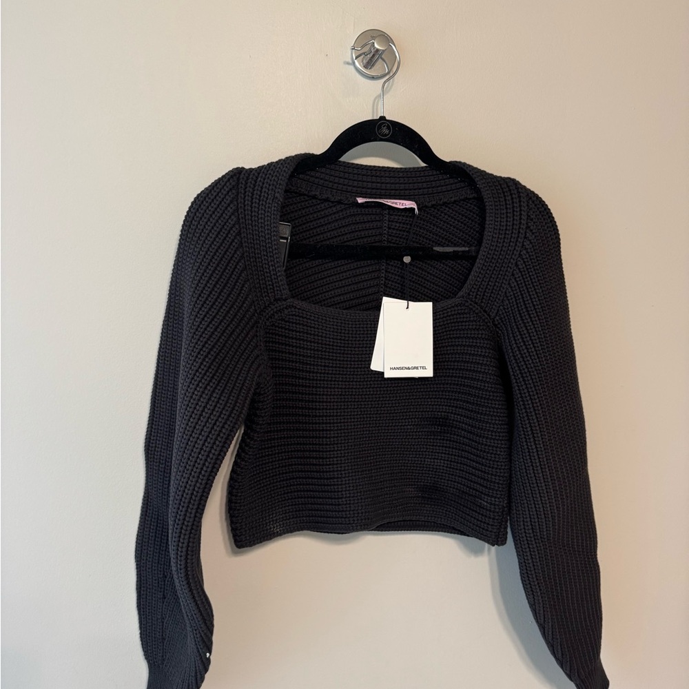 Hansen & Gratel Black Knit Crop Top